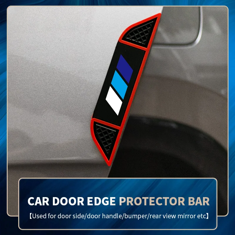 4-piece set of red edged diagonal white, blue, and blue door anti-collision stickers, car door edge anti scratch stickers
4-piece set of red edged diagonal white, blue, and blue door anti-collision stickers, car door edge anti scratch stickers