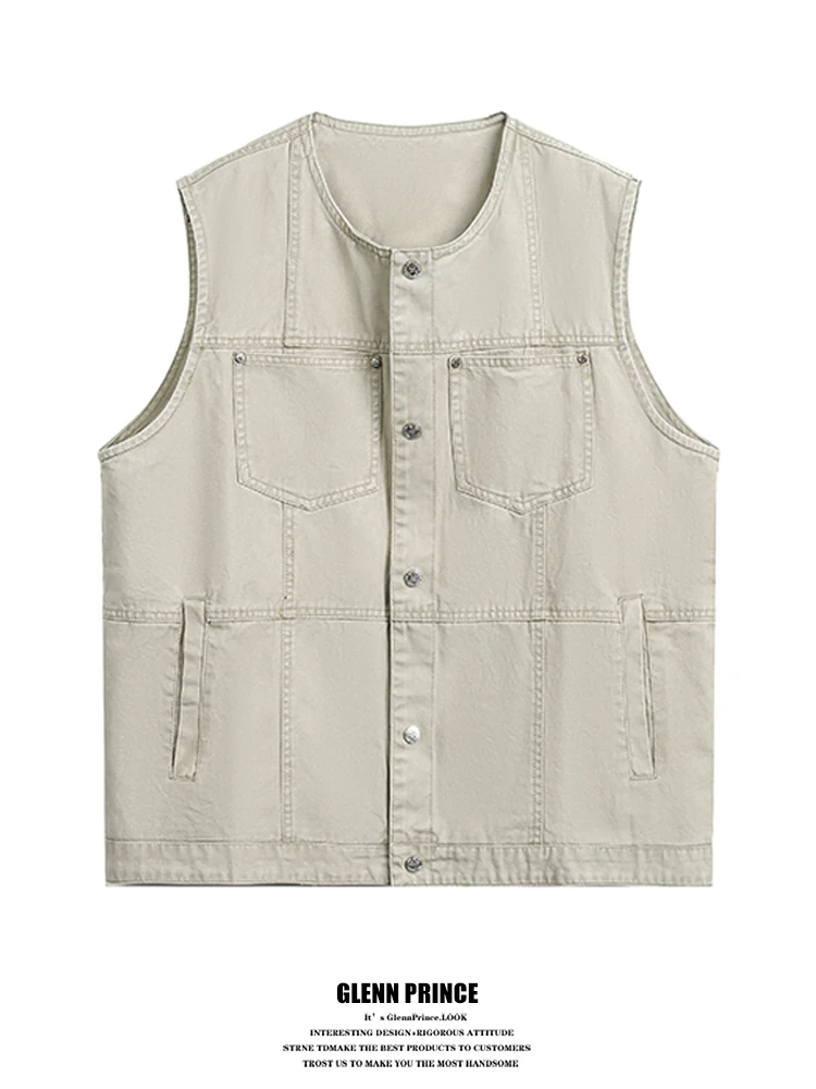 Мужская джинсовая жилетка GPstudio в японском ретро-стиле, весна-осень, повседневная, свободная, с наплечниками, многофункциональная, для отдыха
Мужская джинсовая жилетка GPstudio в японском ретро-стиле, весна-осень, повседневная, свободная, с наплечниками, многофункциональная, для отдыха