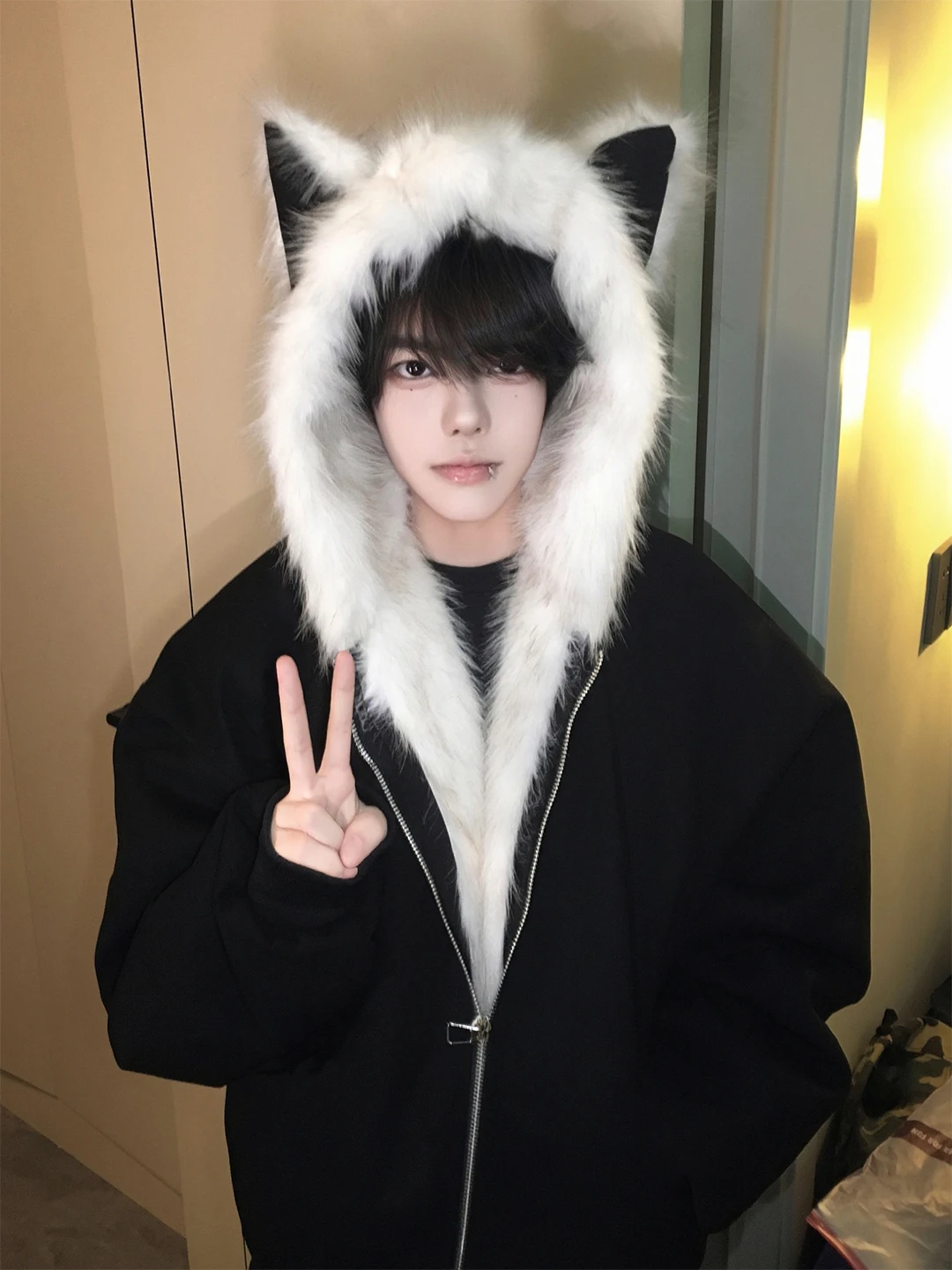 Bla Thiened Fce Lined Hooded Cotton Jaet Men's Winter Coat Cleanfit Couple's Sle Casual Wear Stand Fit Long Sve
Bla Thiened Fce Lined Hooded Cotton Jaet Men's Winter Coat Cleanfit Couple's Sle Casual Wear Stand Fit Long Sve