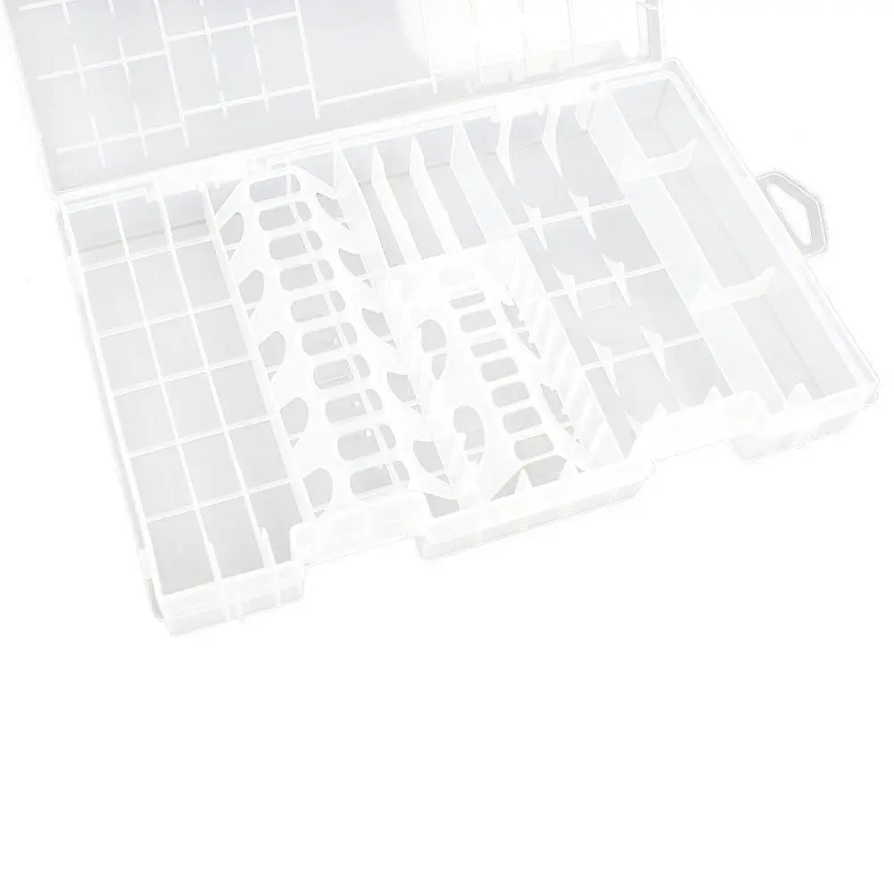 Transparent Hard Polypropylene Battery Storage Case Box Organizer for Aa Aaa 9V Batteries 27.5x17x3.7cm with Non-Slip
Transparent Hard Polypropylene Battery Storage Case Box Organizer for Aa Aaa 9V Batteries 27.5x17x3.7cm with Non-Slip