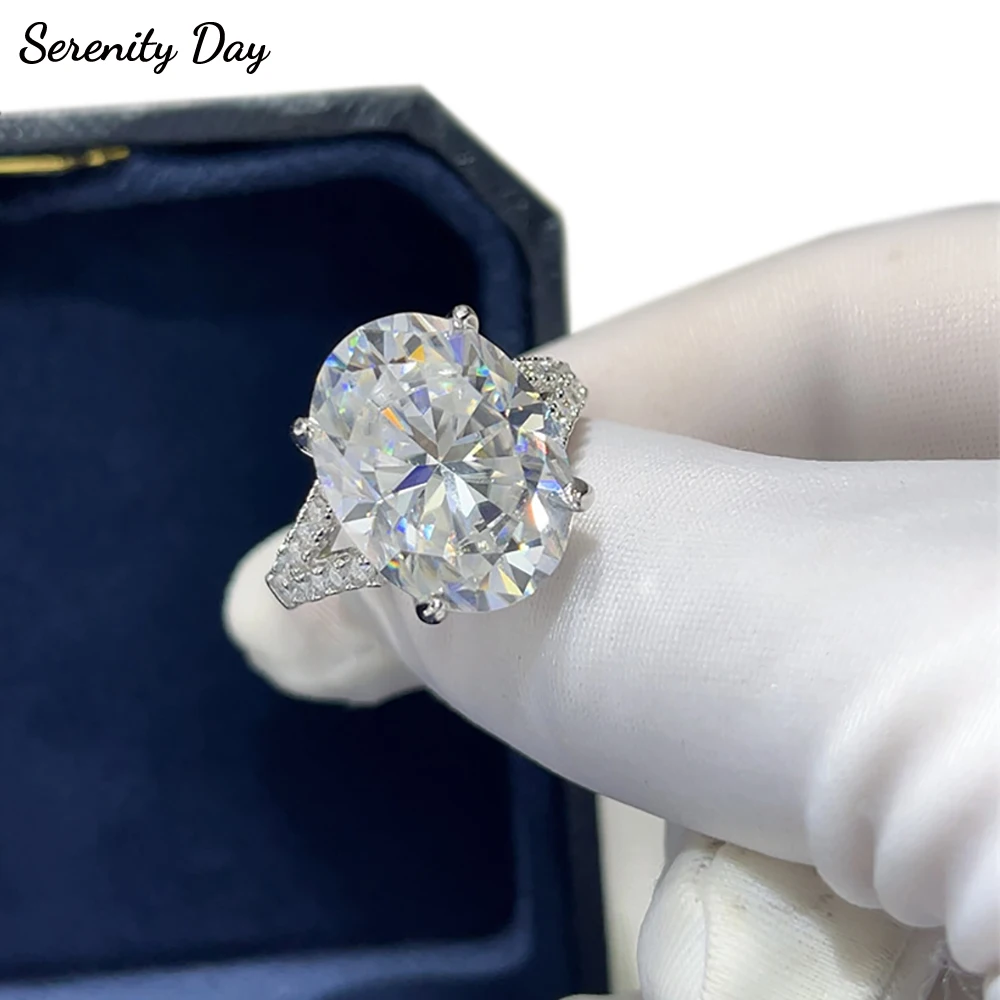 Serenity 10ct Oval Cut Big Moissanite Rings for Women Wedding Sparkling D Color Eternity Ring S925 Sterling Silver Bands Jewelry
Serenity 10ct Oval Cut Big Moissanite Rings for Women Wedding Sparkling D Color Eternity Ring S925 Sterling Silver Bands Jewelry