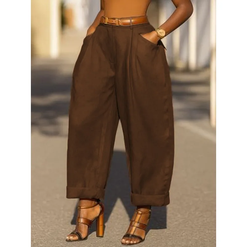 Krisnanas Vintage 100%cotton Women's Pants 2025 Solid Color Pockets Folds Wide-leg Pant Officewear Trousers Woman Clothes 187735
Krisnanas Vintage 100%cotton Women's Pants 2025 Solid Color Pockets Folds Wide-leg Pant Officewear Trousers Woman Clothes 187735