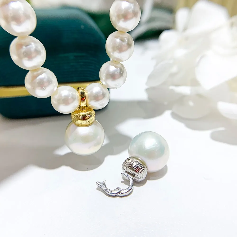 DIY Pearl Accessories S925 Sterling Silver Pendant with Empty Support Gold Silver Button Necklace Pendant Fit 10-13mm Circle
DIY Pearl Accessories S925 Sterling Silver Pendant with Empty Support Gold Silver Button Necklace Pendant Fit 10-13mm Circle
