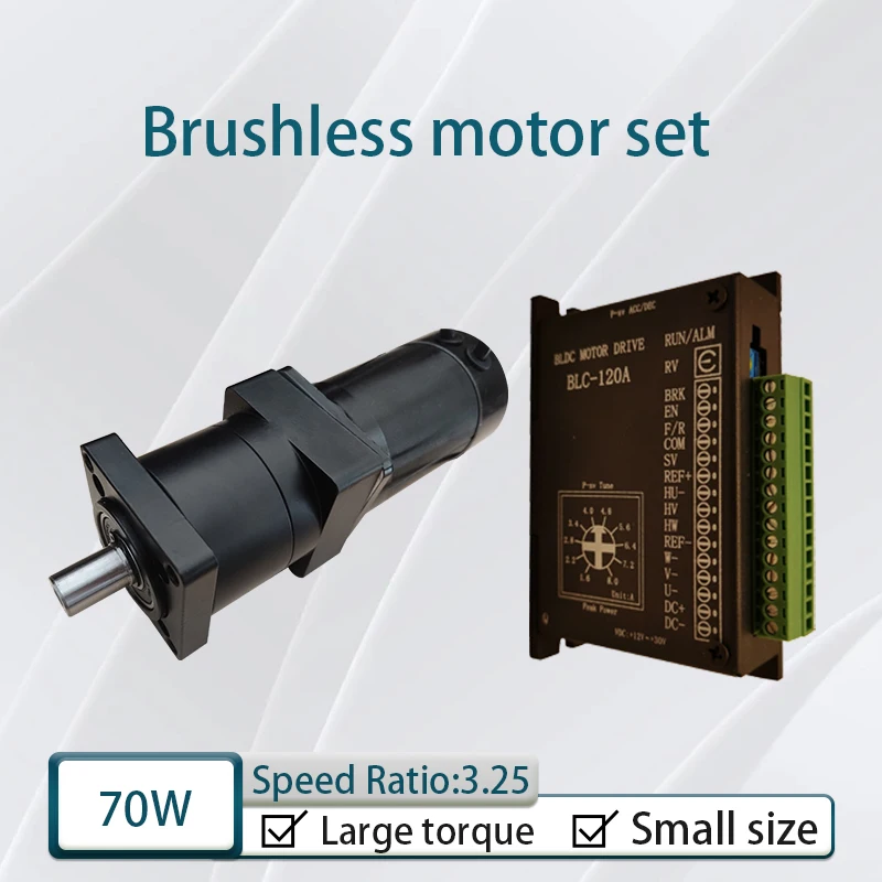 24V70W Low Voltage Planetary Reducer BLDC Motor Reducer Radio3 High Torque 0.68N.M Low Speed DC Deceleration Brushless Motor Kit
24V70W Low Voltage Planetary Reducer BLDC Motor Reducer Radio3 High Torque 0.68N.M Low Speed DC Deceleration Brushless Motor Kit