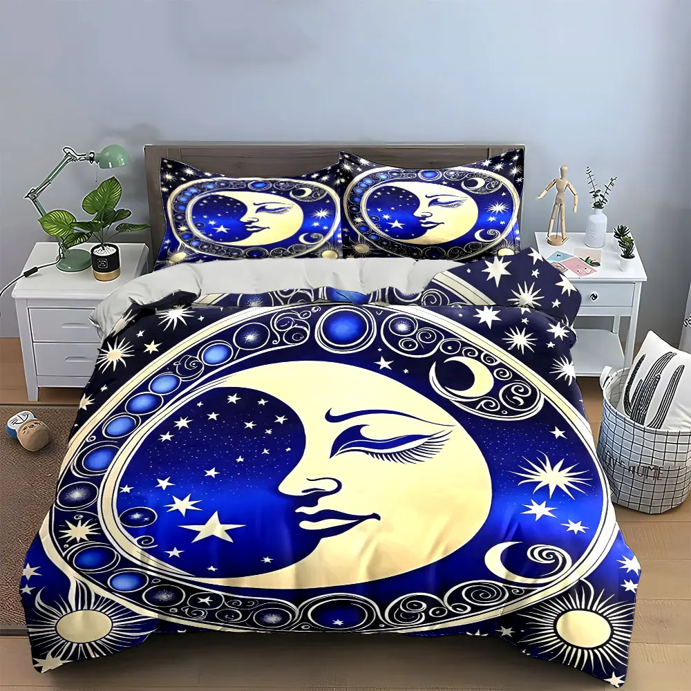 Celestial Starry Pattern Decor Set Bedding Set with 1 Duvet Cover 2 Pillowcases Single Double King Queen, Gift
Celestial Starry Pattern Decor Set Bedding Set with 1 Duvet Cover 2 Pillowcases Single Double King Queen, Gift