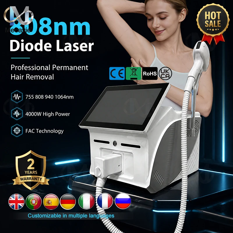 Professional 5000W Soprano Diode Laser Hair Removal Device 4 Waves 755/940/1064/808nm Alexandrite Permanent Hair Reduction Machi
Professional 5000W Soprano Diode Laser Hair Removal Device 4 Waves 755/940/1064/808nm Alexandrite Permanent Hair Reduction Machi