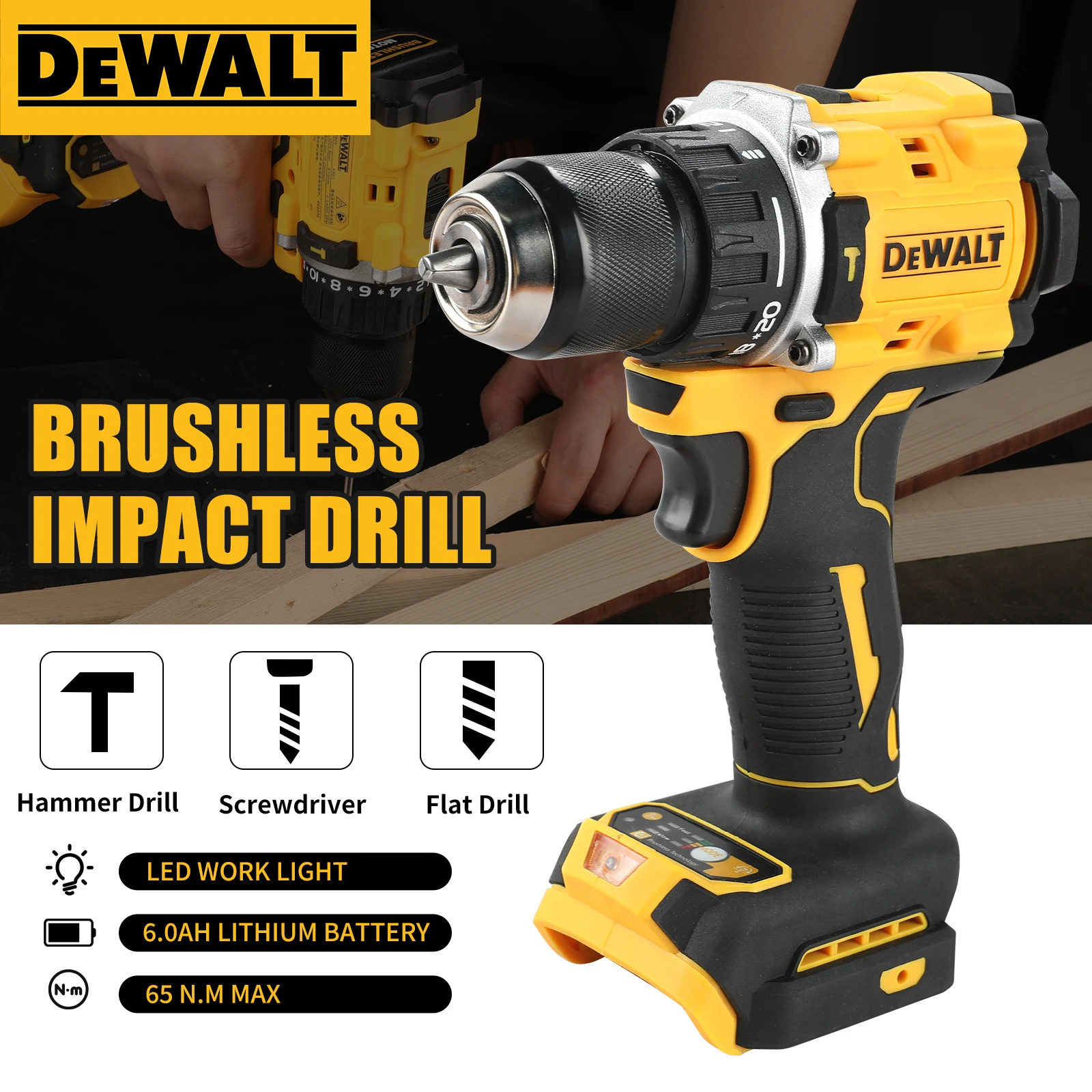 NEW 2026 DEWALT 20V Brushless Screwdriver,DCD805 Handheld Drill,Rechargeable Battery,Variable Speed,Portable Workshop Tool
NEW 2026 DEWALT 20V Brushless Screwdriver,DCD805 Handheld Drill,Rechargeable Battery,Variable Speed,Portable Workshop Tool