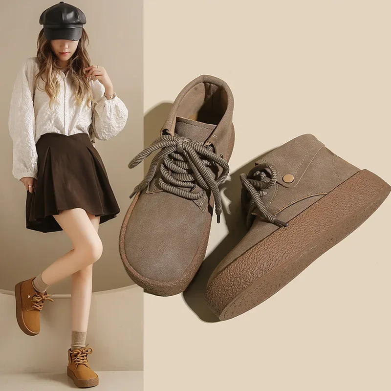Matte Fashionable Ankle Boots with Thick Soles Soft Comfortable Non-slip Botas De Mujer Womens Shoes Platform Shoes Women Boots
Matte Fashionable Ankle Boots with Thick Soles Soft Comfortable Non-slip Botas De Mujer Womens Shoes Platform Shoes Women Boots