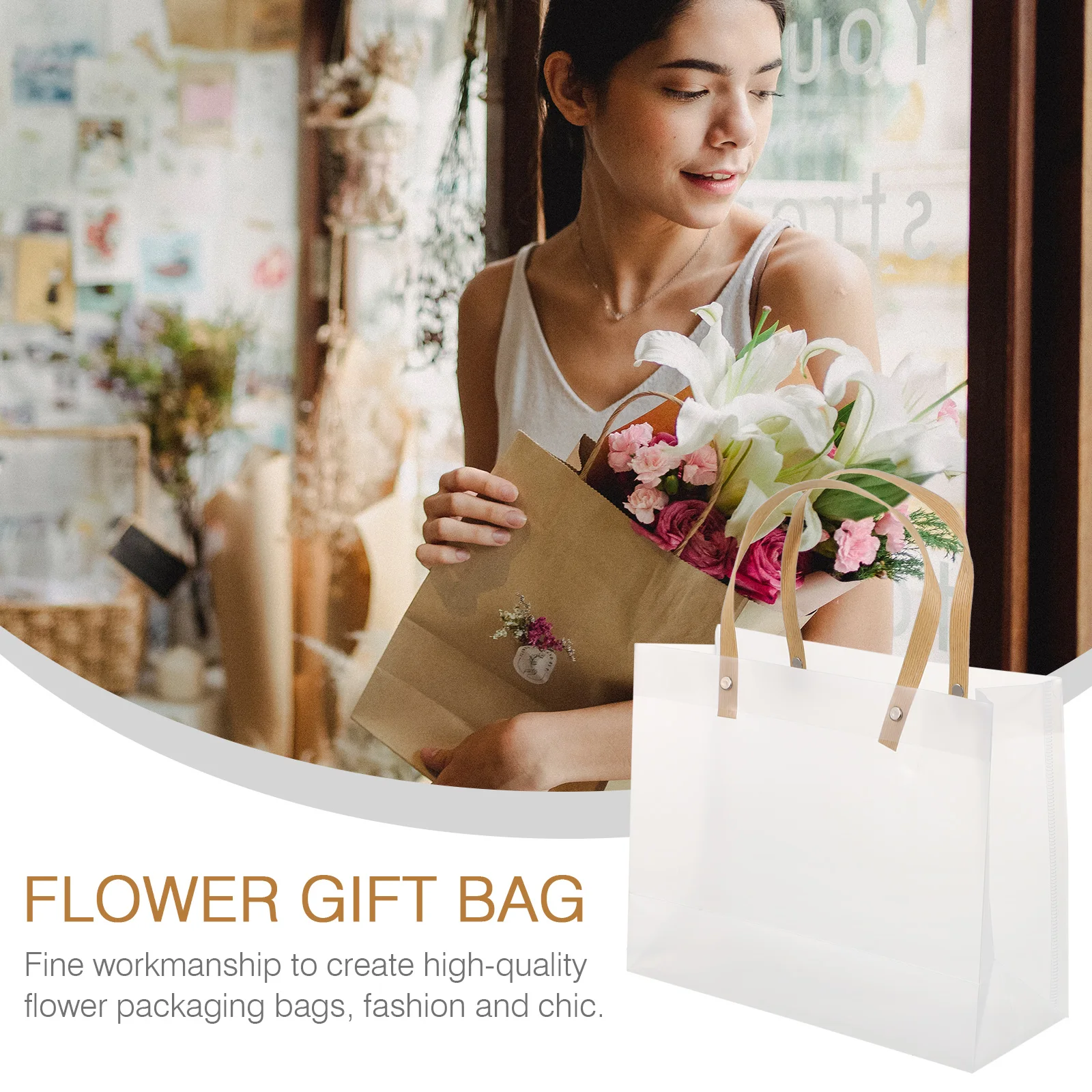 12 Pcs Gift Bag Bags & Party Flower White Frosted Plastic Simple Casual Pouch Candy Tote
12 Pcs Gift Bag Bags & Party Flower White Frosted Plastic Simple Casual Pouch Candy Tote