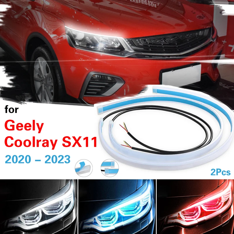 2pcs Drl For Cars LED Lighting Strip Daytime Running Lights Flexible Waterproof Turn signals Strips For Geely Coolray 2020-2023
2pcs Drl For Cars LED Lighting Strip Daytime Running Lights Flexible Waterproof Turn signals Strips For Geely Coolray 2020-2023