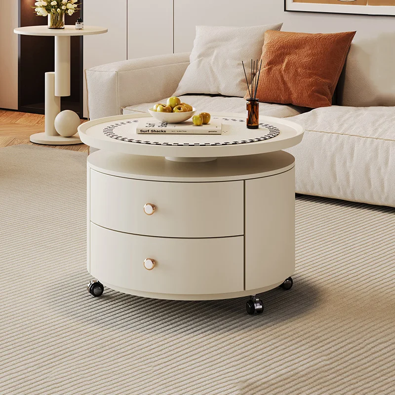 On Wheels Round Coffee Tables With Drawers Mobile Storage Italian Coffee Tables Space saving Modern Mueble Salon Furniture
On Wheels Round Coffee Tables With Drawers Mobile Storage Italian Coffee Tables Space saving Modern Mueble Salon Furniture