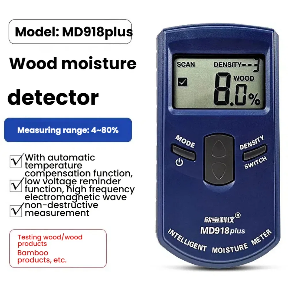 Wall/ Floor/ Wood Timber Moisture Meter Hygrometer Digital Electrical Tester Measuring Tool MD918 4~80% Density Electromanetic
Wall/ Floor/ Wood Timber Moisture Meter Hygrometer Digital Electrical Tester Measuring Tool MD918 4~80% Density Electromanetic