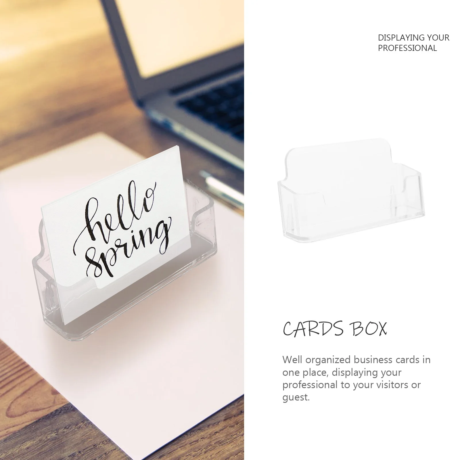 4Pcs Acrylic Business Cards Holder Transparent Desk Stand Desktop Storage Holder Office Cards Display Organizer
4Pcs Acrylic Business Cards Holder Transparent Desk Stand Desktop Storage Holder Office Cards Display Organizer