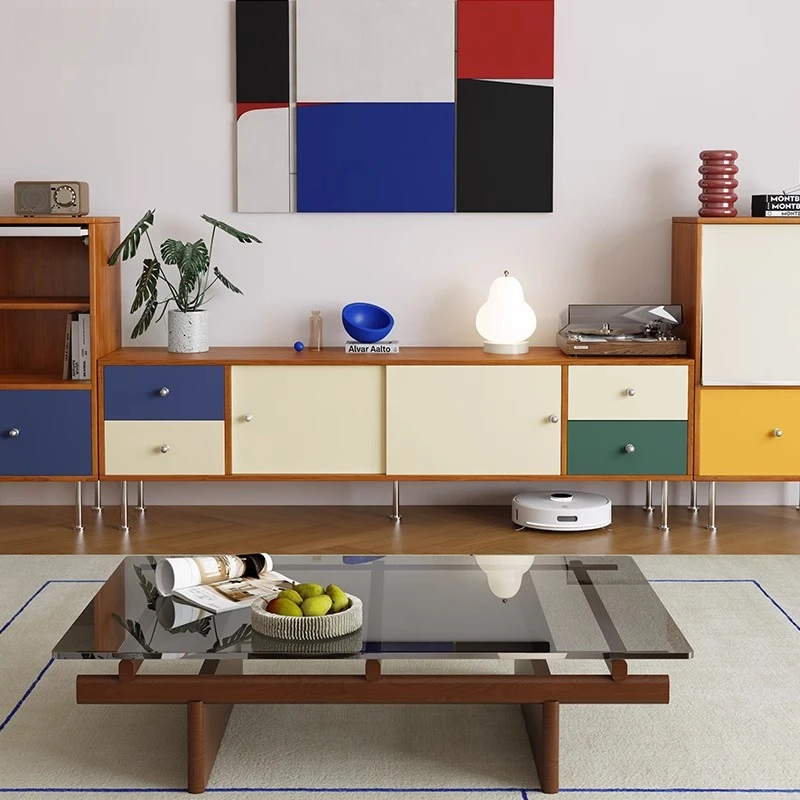 Medieval Bauhaus TV cabinet, simple living room against the wall, integrated locker, color matching creative storage cabinet
Medieval Bauhaus TV cabinet, simple living room against the wall, integrated locker, color matching creative storage cabinet