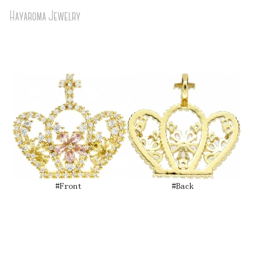 10Pcs Copper Metal Cubic Zirconia Crown Pendant Jewelry Wholesale Invisible Setting Gold Color Charms
10Pcs Copper Metal Cubic Zirconia Crown Pendant Jewelry Wholesale Invisible Setting Gold Color Charms