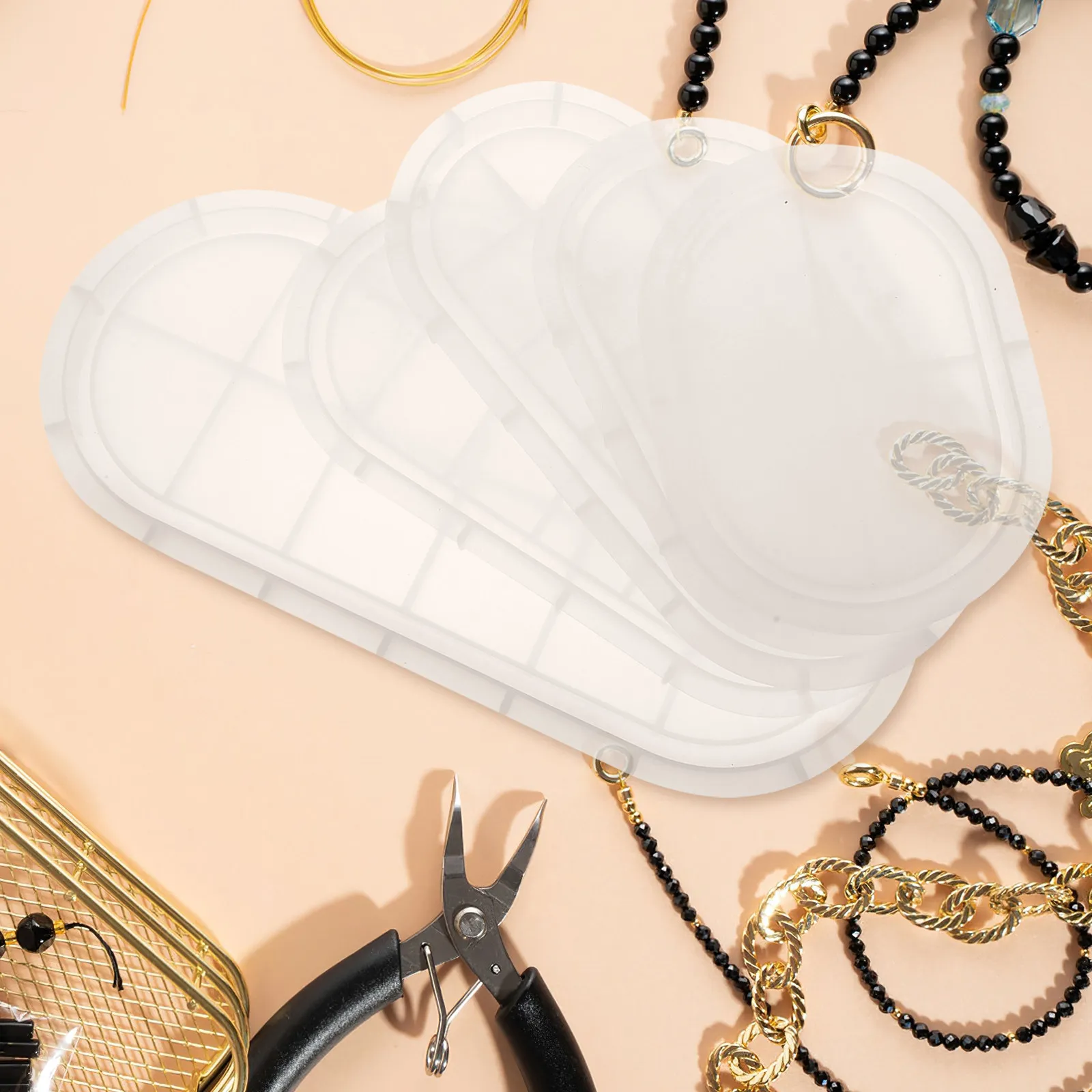 5Pcs Oval Silicone Resin Tray Molds Soft Flexible Epoxy Casting Mold Jewelry Dish Holder Craft Tray Mold for Home Decoration
5Pcs Oval Silicone Resin Tray Molds Soft Flexible Epoxy Casting Mold Jewelry Dish Holder Craft Tray Mold for Home Decoration