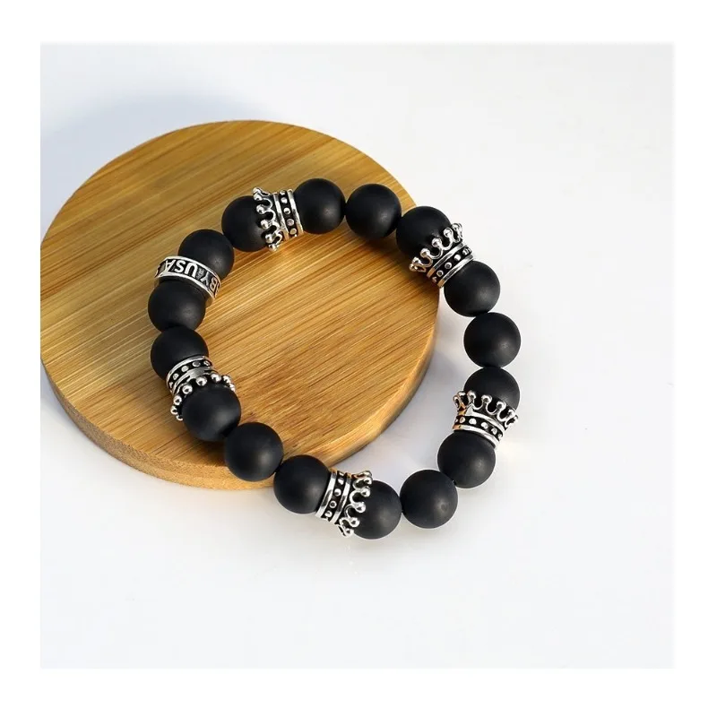New Accessories Frosted Stone Beaded Bracelet Crown Couple Elastic Personality Bead Bracelet
New Accessories Frosted Stone Beaded Bracelet Crown Couple Elastic Personality Bead Bracelet