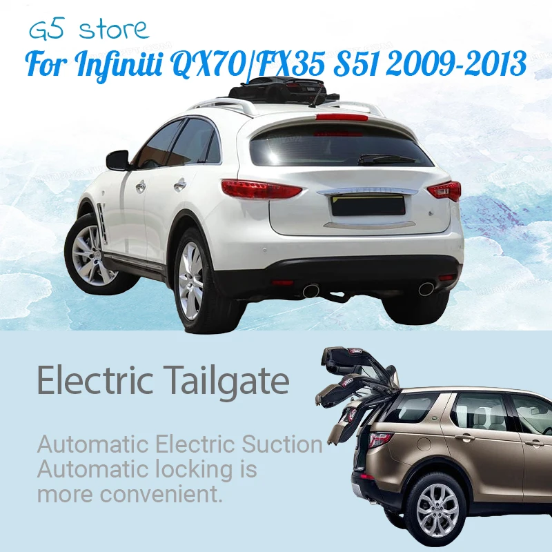 Мощность Электрическая интеллектуальная автоматическая система модификации задней двери для Infiniti QX70/FX35 S51 2009-2013
Мощность Электрическая интеллектуальная автоматическая система модификации задней двери для Infiniti QX70/FX35 S51 2009-2013