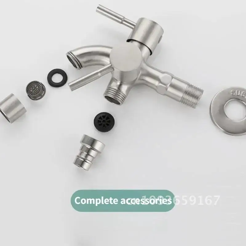 304 into2 steel faucet lengthened 1 double-outlet faucet machine multi-function stainless out washing
304 into2 steel faucet lengthened 1 double-outlet faucet machine multi-function stainless out washing