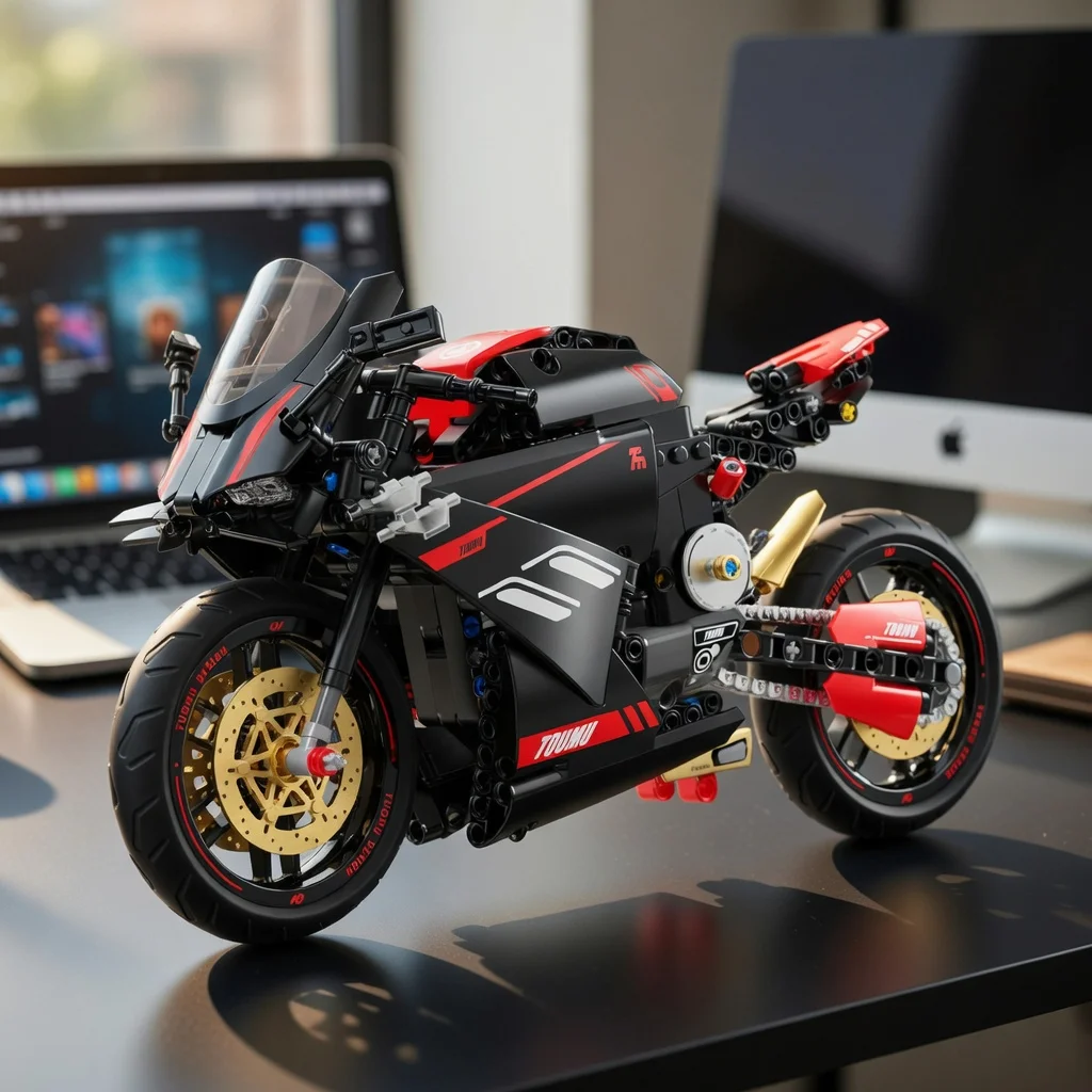 Technical Heavy Motorcycle Building Block 426pcs Racing Motor Model MOC STEM Construction Toy Gift For Adults Kids Enthusiast
Technical Heavy Motorcycle Building Block 426pcs Racing Motor Model MOC STEM Construction Toy Gift For Adults Kids Enthusiast