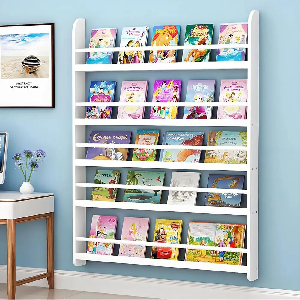 Wall-Mounted 3-Tier Bookshelf Organizer for Kids, Suitable for Toys and Books, Ideal for Bedroom, Living Room, and Nursery, Whit
Wall-Mounted 3-Tier Bookshelf Organizer for Kids, Suitable for Toys and Books, Ideal for Bedroom, Living Room, and Nursery, Whit