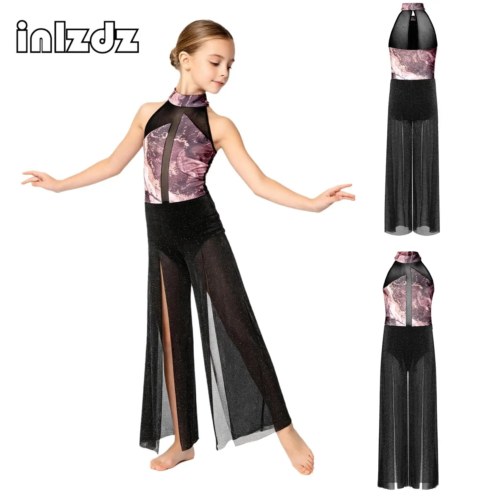 Children Girls Modern Lyrical Dance Jumpsuit Sleeveless Cute Printed Mesh Split Ballet Figure Skating Gymnastic Leotard Bodysuit
Children Girls Modern Lyrical Dance Jumpsuit Sleeveless Cute Printed Mesh Split Ballet Figure Skating Gymnastic Leotard Bodysuit