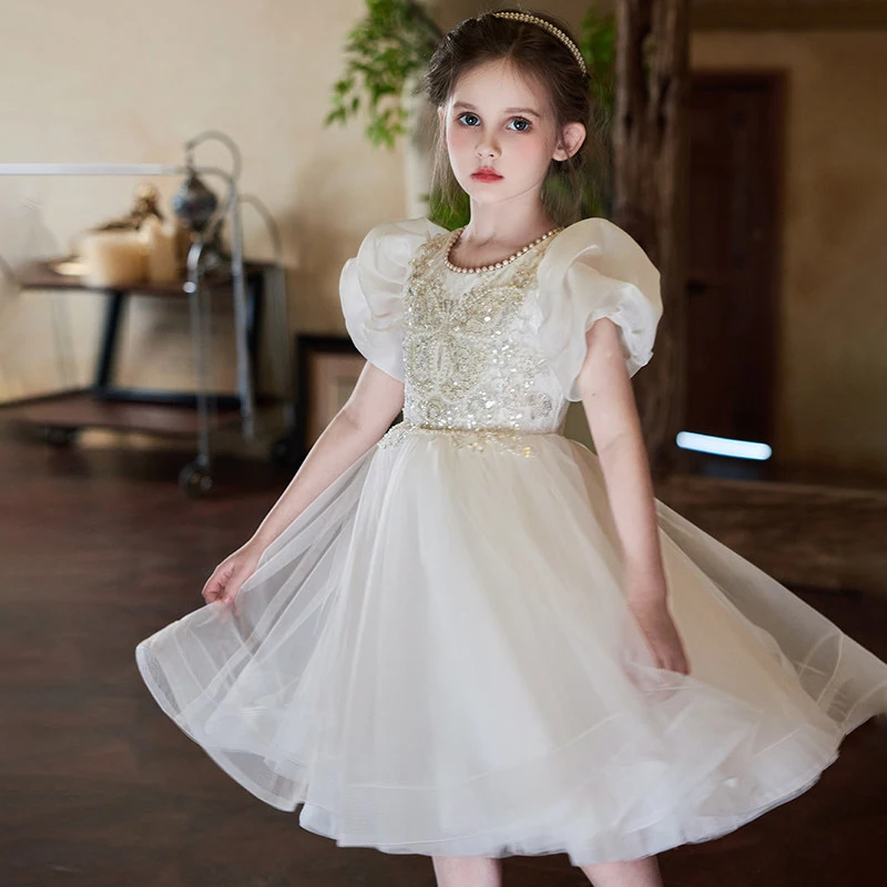 New Fashion Princess Ball Gown Puff Sleeve Child Dress Cute Sweet Back Zipper Design Wedding Party Birthday Girl Baby Clothes
New Fashion Princess Ball Gown Puff Sleeve Child Dress Cute Sweet Back Zipper Design Wedding Party Birthday Girl Baby Clothes
