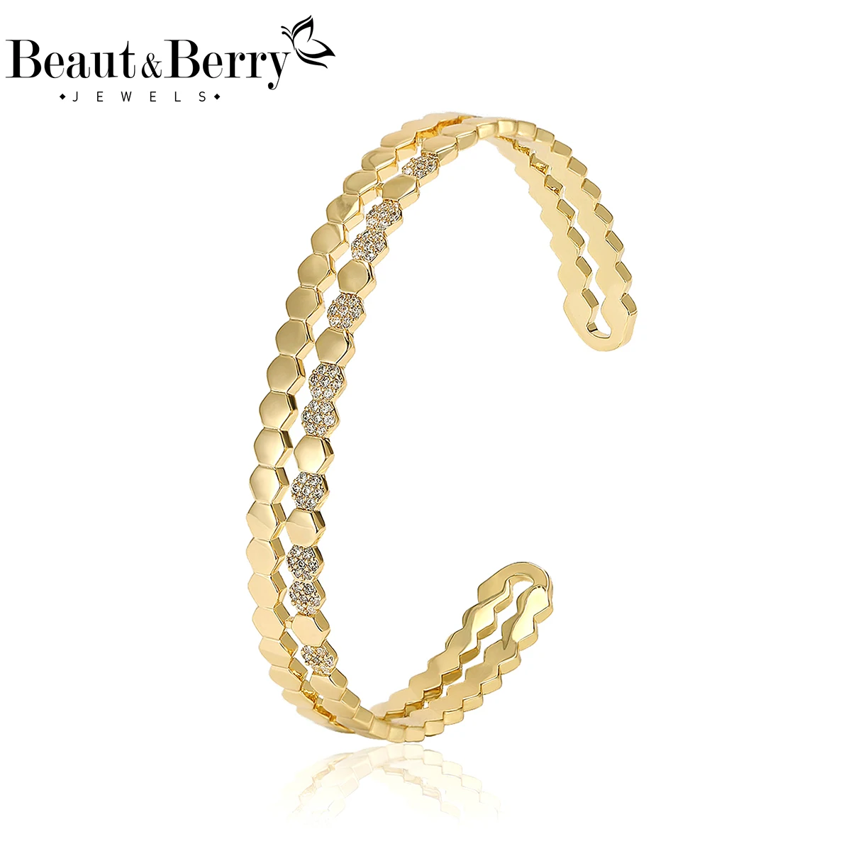 Beaut&Berry Luxury Copper Zirconia Open Bangle Bracelet for Women Unisex Fashion Casual Party Accessories Friends Gifts
Beaut&Berry Luxury Copper Zirconia Open Bangle Bracelet for Women Unisex Fashion Casual Party Accessories Friends Gifts