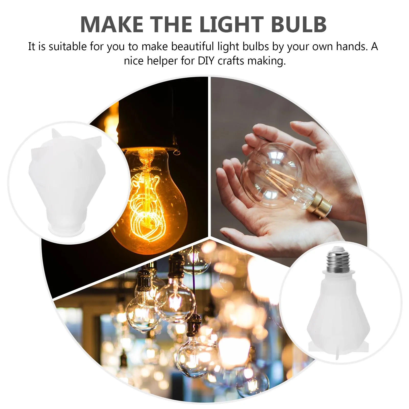Light Bulb Mold Lamp DIY Silicone Crystal Epoxy Making Supply Molds Arts and Crafts for Adults
Light Bulb Mold Lamp DIY Silicone Crystal Epoxy Making Supply Molds Arts and Crafts for Adults