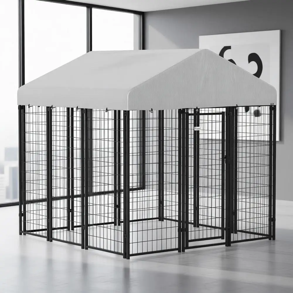 Прочный уличный вольер для собак 6' x 6' x 6', с защитой от УФ-излучения и водонепроницаемым покрытием, подходит для крупных собак и домашней птицы
Прочный уличный вольер для собак 6' x 6' x 6', с защитой от УФ-излучения и водонепроницаемым покрытием, подходит для крупных собак и домашней птицы