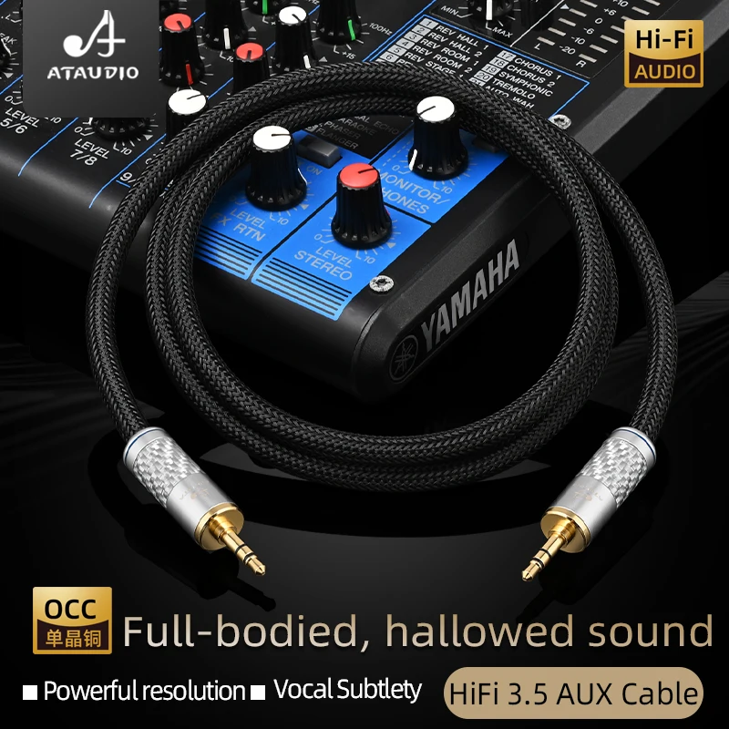 HiFi 3.5mm AUX Cable for Laptop Car Hifi Aux Adapter Cord Hi-end OCC Core Stereo 3.5mm Jack Audio Cable
HiFi 3.5mm AUX Cable for Laptop Car Hifi Aux Adapter Cord Hi-end OCC Core Stereo 3.5mm Jack Audio Cable