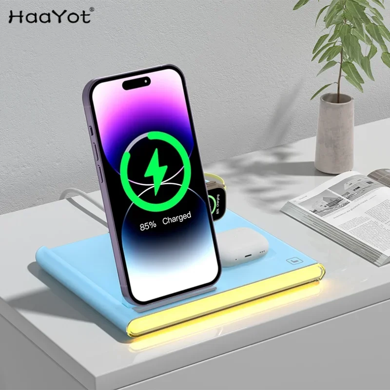 HaaYot For Apple Watch & Galaxy Watch 4 in 1 Wireless Chargers Fast Charging Dock Station For Iphone Airpods Samsung Galaxy S24
HaaYot For Apple Watch & Galaxy Watch 4 in 1 Wireless Chargers Fast Charging Dock Station For Iphone Airpods Samsung Galaxy S24