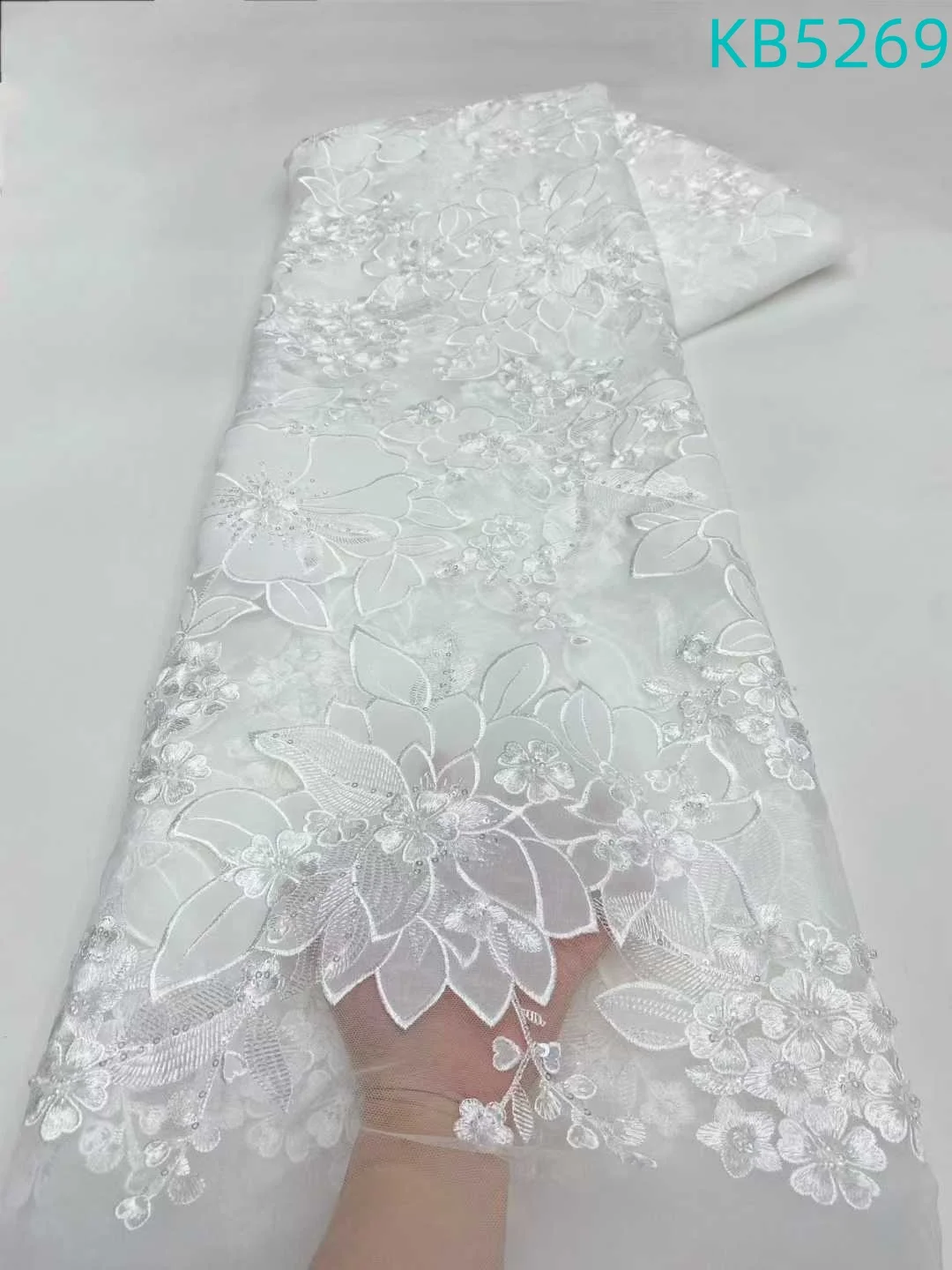 Glitters White Sequins Beaded Fabric African Lace Fabric 5 Yards High Quality 2026 Purple Lilac Elegant Dresses For Women KB5269
Glitters White Sequins Beaded Fabric African Lace Fabric 5 Yards High Quality 2026 Purple Lilac Elegant Dresses For Women KB5269