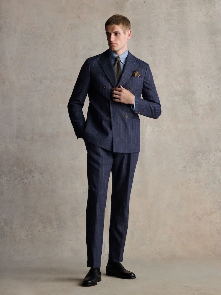 Mens 2 Piece Striped Suit Regular Fit Double-Breasted Blazer Elegant Wedding Banquet Suit Chic Outfits Customize
Mens 2 Piece Striped Suit Regular Fit Double-Breasted Blazer Elegant Wedding Banquet Suit Chic Outfits Customize