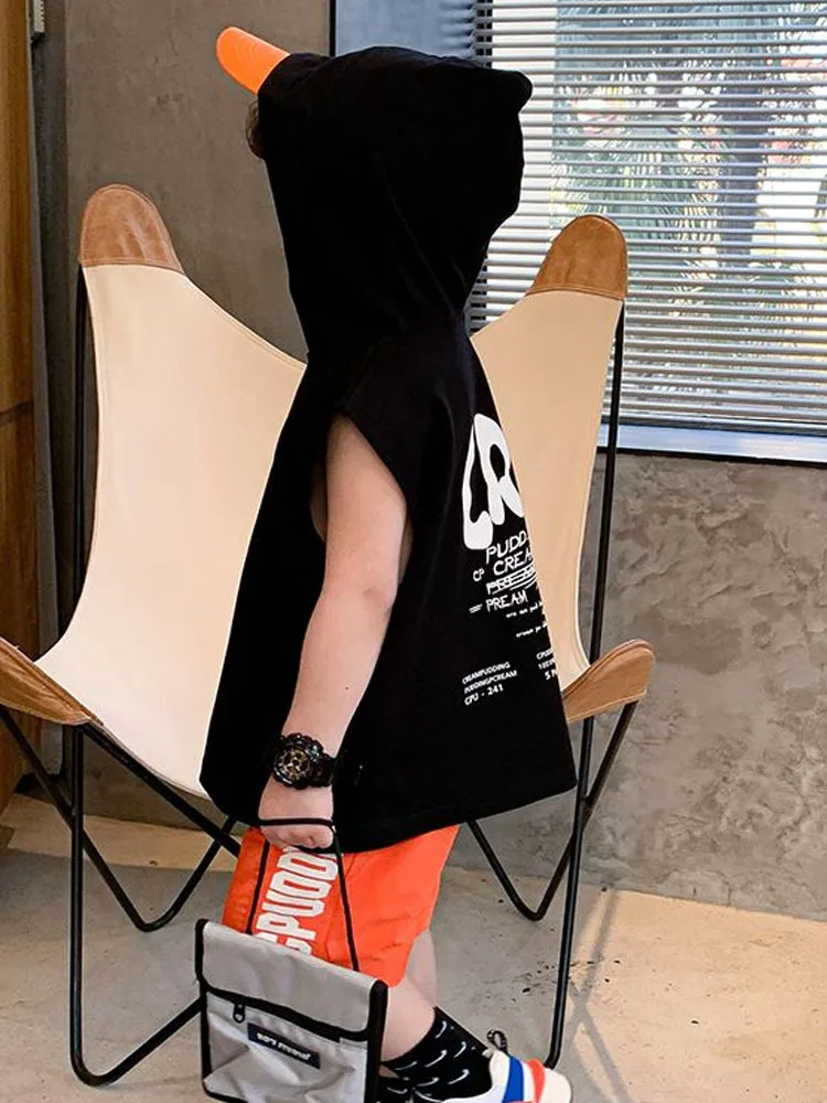 Boys Summer Hooded Tank Tops Boys And Girls Sleeveless Solid Color Vest Baby Summer Clothes Girl Clothes Children's Clothing
Boys Summer Hooded Tank Tops Boys And Girls Sleeveless Solid Color Vest Baby Summer Clothes Girl Clothes Children's Clothing
