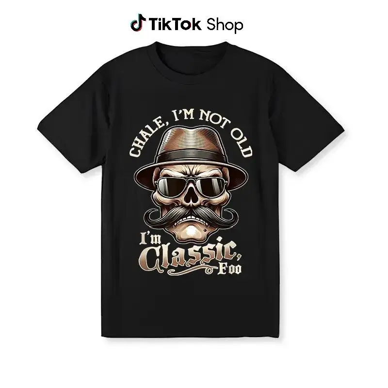 Unisex "I'm Not Old, I'm Classic Foo" Graphic Tee - Funny Cholo Chicano Lowrider Design, Black Cotton Short Sleeve T-Shirt, Cas
Unisex "I'm Not Old, I'm Classic Foo" Graphic Tee - Funny Cholo Chicano Lowrider Design, Black Cotton Short Sleeve T-Shirt, Cas