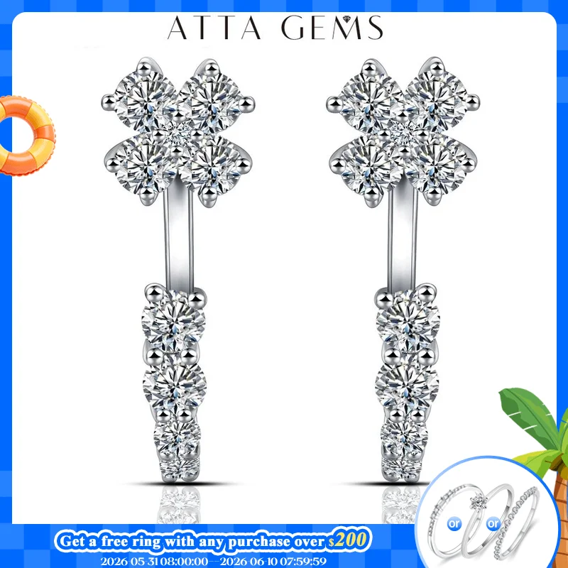 925 Sterling Silver Earrings Moissanite Diamond Earrings Passed Diamond Test Perfect Cut Women Engagement Luxury Jewelry Gift
925 Sterling Silver Earrings Moissanite Diamond Earrings Passed Diamond Test Perfect Cut Women Engagement Luxury Jewelry Gift