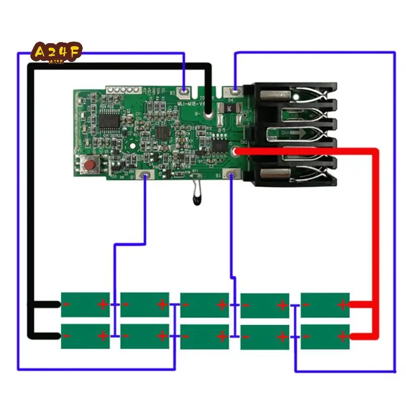 A24F-Replacement PCB Charging Protection Circuit Board For 18V Li- Battery PCB Board 
A24F-Replacement PCB Charging Protection Circuit Board For 18V Li- Battery PCB Board