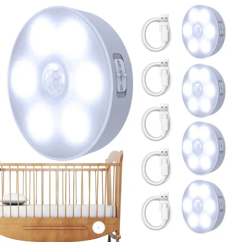 5 Pcs Wireless Round Motion Sensor LED Night Light Battery Powered Cabinet Night Lamp Bedside Lights For Bedroom Closet Lighting
5 Pcs Wireless Round Motion Sensor LED Night Light Battery Powered Cabinet Night Lamp Bedside Lights For Bedroom Closet Lighting