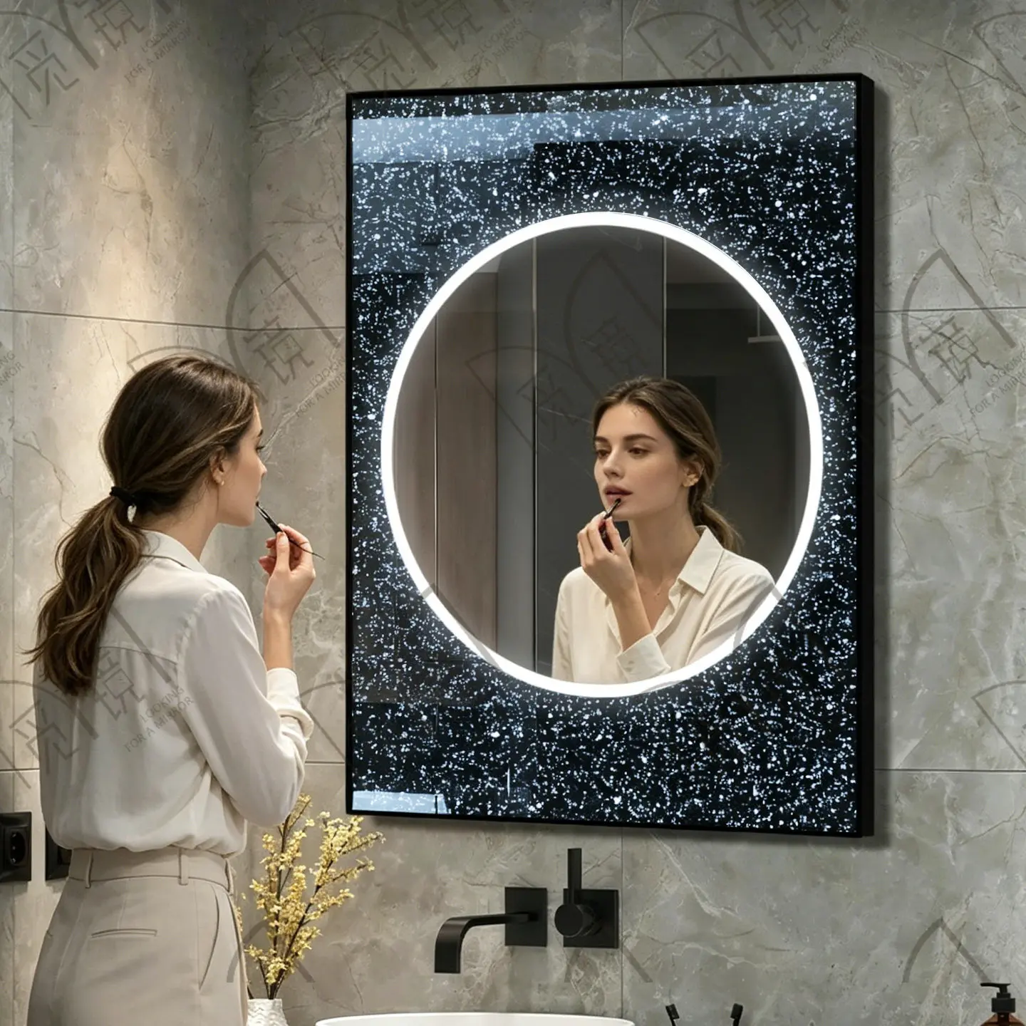 Star Smart Bathroom Mirror High Sense Wall Mounted Washbasin Makeup Mirror
Star Smart Bathroom Mirror High Sense Wall Mounted Washbasin Makeup Mirror