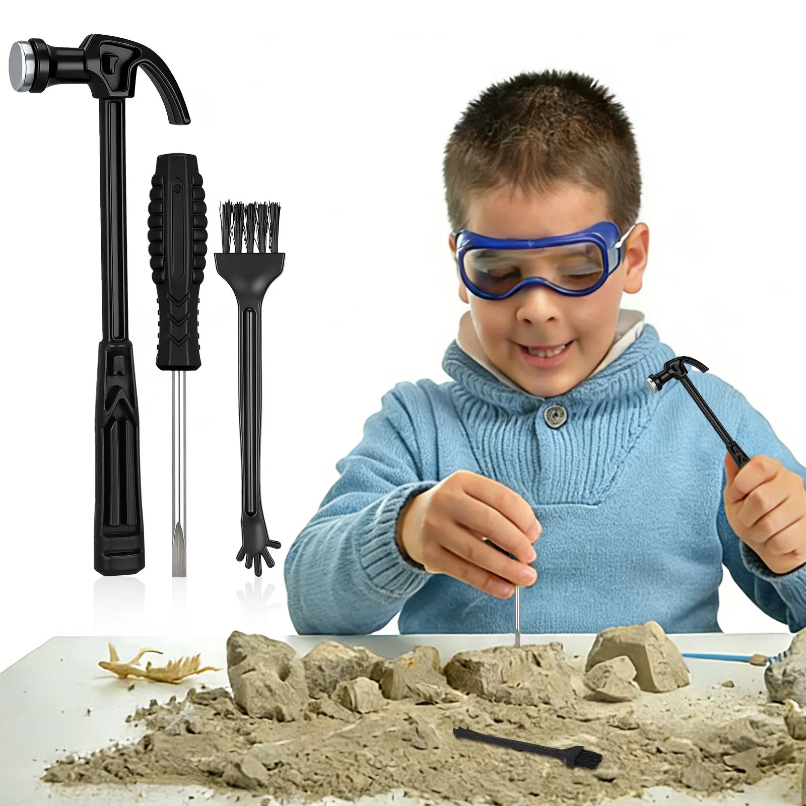 2 набора детских археологических инструментов для раскопок, обучающий набор для поиска драгоценных камней, маленькая щетка, зубило, молоток, развитие мелкой моторики
2 набора детских археологических инструментов для раскопок, обучающий набор для поиска драгоценных камней, маленькая щетка, зубило, молоток, развитие мелкой моторики