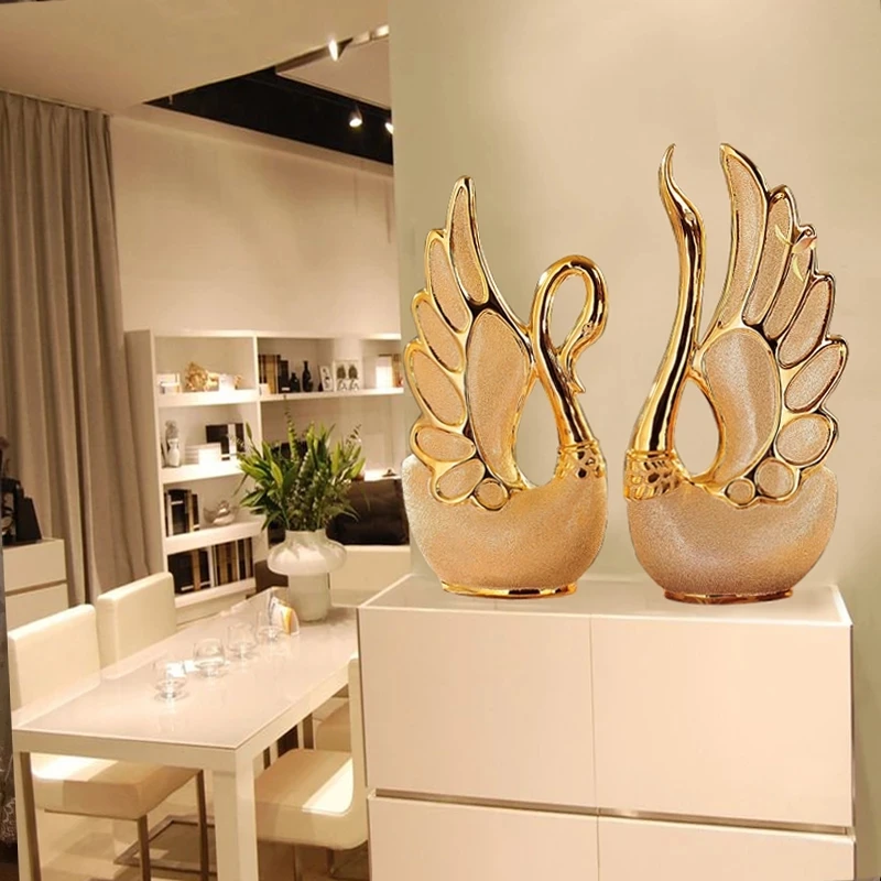 Wedding Decor Crafts Ceramic Creative Room Decoration Handicraft Gold Animal Porcelain Figurines Decorations
Wedding Decor Crafts Ceramic Creative Room Decoration Handicraft Gold Animal Porcelain Figurines Decorations