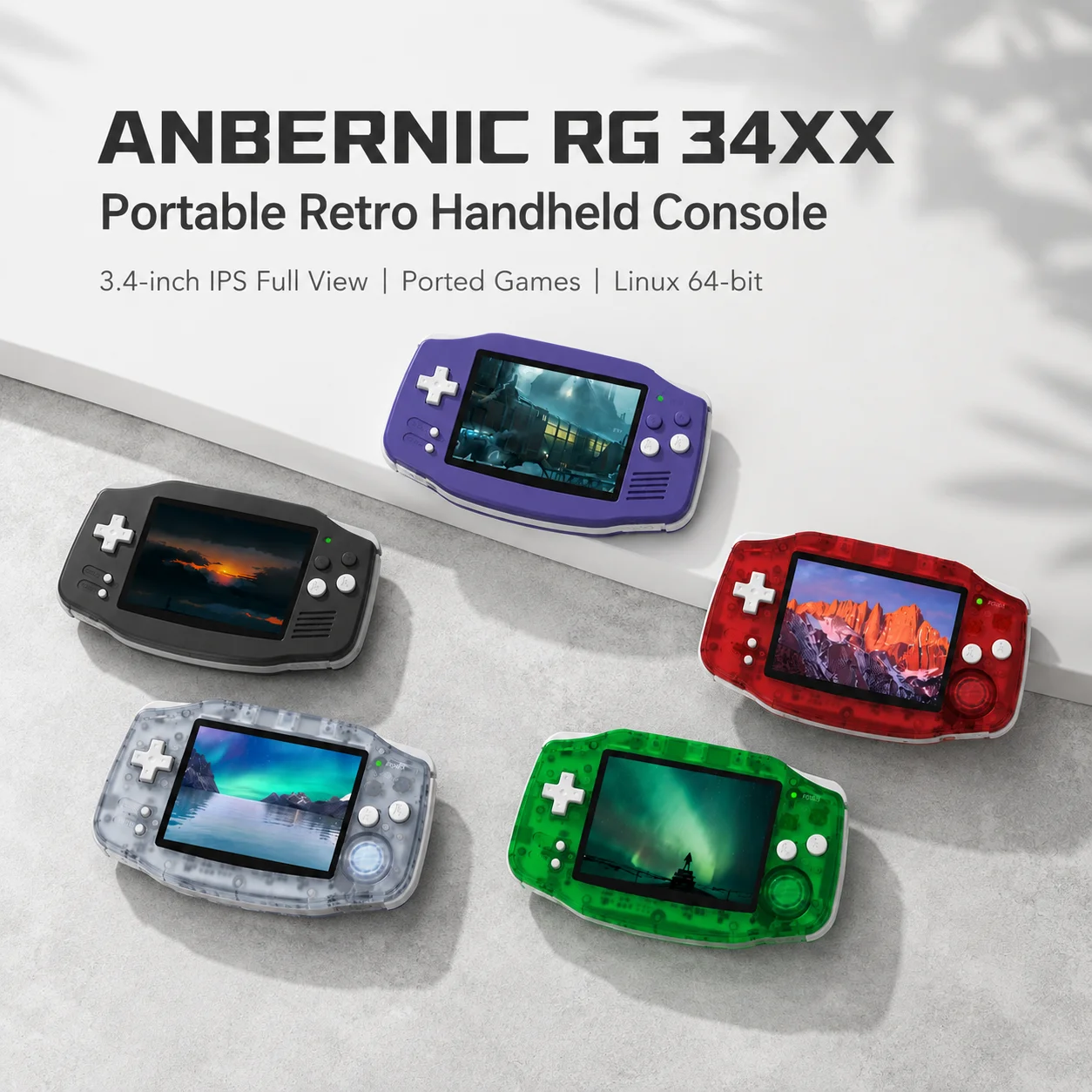 ANBERNIC RG34XX Retro Handheld Game Console 3.4 Inch IPS Linux WiFi Bluetooth HDMI Pocket Player Preloaded Classic Games 64/128G
ANBERNIC RG34XX Retro Handheld Game Console 3.4 Inch IPS Linux WiFi Bluetooth HDMI Pocket Player Preloaded Classic Games 64/128G