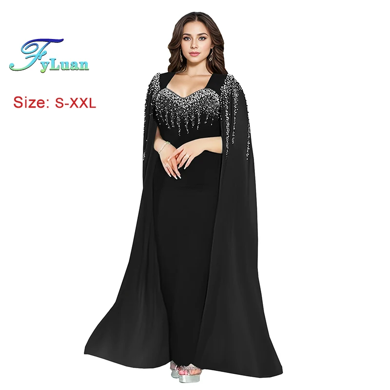 New Chic Formal Occasion Women Dresses Customized Crystal Rhinestone Shawl Long Sleeves Floor Length Arabian Evening Party Dress
New Chic Formal Occasion Women Dresses Customized Crystal Rhinestone Shawl Long Sleeves Floor Length Arabian Evening Party Dress