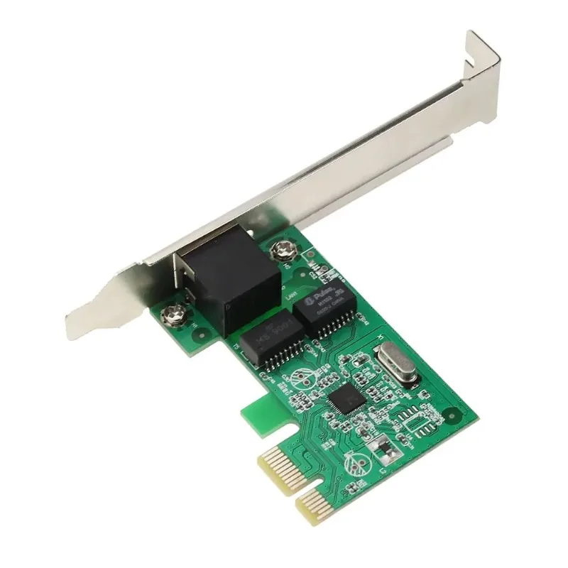 Низкопрофильная сетевая карта Gigabit Ethernet LAN PCI Express (PCIe) 10/100/1000M RJ-45 RJ45 LAN-адаптер-конвертер для ПК
Низкопрофильная сетевая карта Gigabit Ethernet LAN PCI Express (PCIe) 10/100/1000M RJ-45 RJ45 LAN-адаптер-конвертер для ПК