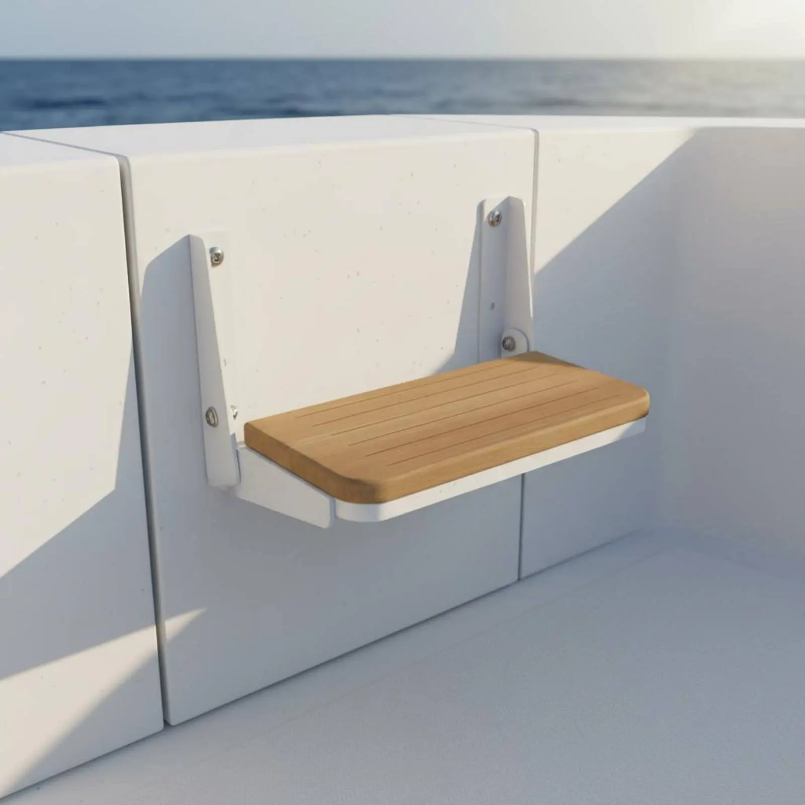 Foldable Teak Step Aluminum Alloy Marine Folding Step Teak Foot Pedal White Painted Metal Footrest Space Saving for Yacht, Boat
Foldable Teak Step Aluminum Alloy Marine Folding Step Teak Foot Pedal White Painted Metal Footrest Space Saving for Yacht, Boat