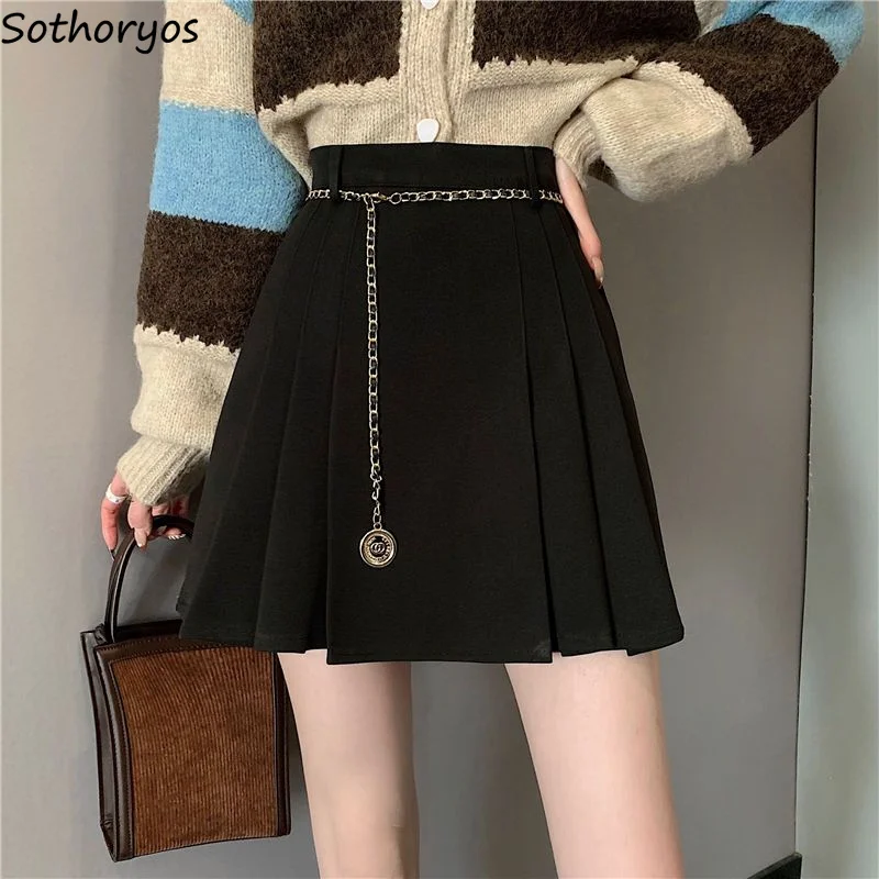 Skirts Women Summer Mini Pleated Chain High Waist Students All-match Newly Hot Sale Stylish Classic Korean Style Юбка Женская
Skirts Women Summer Mini Pleated Chain High Waist Students All-match Newly Hot Sale Stylish Classic Korean Style Юбка Женская