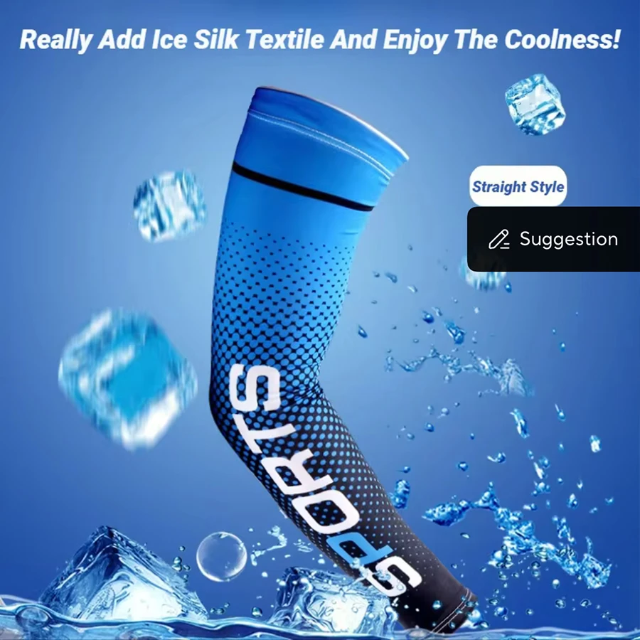 Summer Fashio Sunscreen Ice Silk Sleeve UV Sun Protection Cooling Anti-Slip Arm Sleeves Men Women Outdoor Sport Cycling
Summer Fashio Sunscreen Ice Silk Sleeve UV Sun Protection Cooling Anti-Slip Arm Sleeves Men Women Outdoor Sport Cycling
