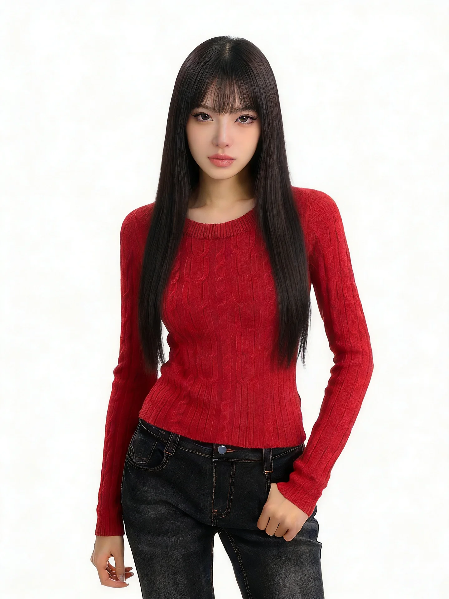 Женский облегающий вязаный свитер JYOOK с круглым вырезом и узором «косы», весна-осень, новинка, тонкий, элегантный, высококачественный базовый топ
Женский облегающий вязаный свитер JYOOK с круглым вырезом и узором «косы», весна-осень, новинка, тонкий, элегантный, высококачественный базовый топ
