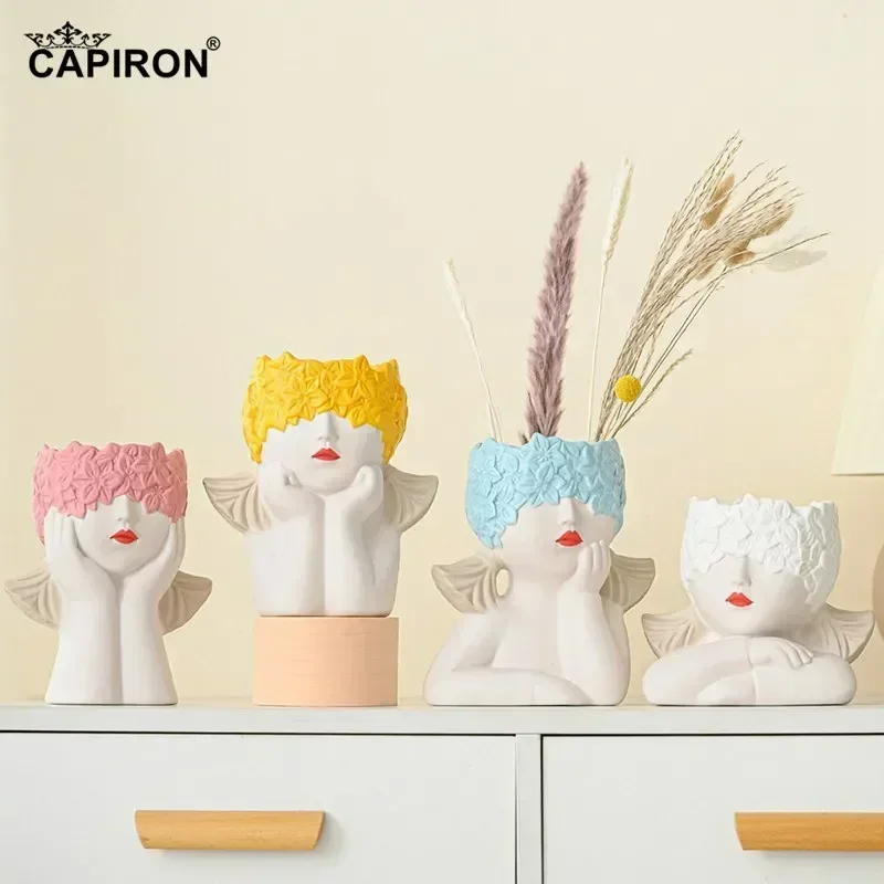 boyouModern Ceramic Girl Vases for Flower Abstract Figurines Sculpture Home Indoor Pink Room Decoration Living House Ornament
boyouModern Ceramic Girl Vases for Flower Abstract Figurines Sculpture Home Indoor Pink Room Decoration Living House Ornament